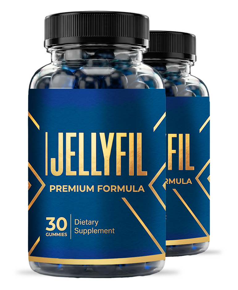 Two bottles of JellyFil Premium Formula gummies, dietary supplement, 30 gummies per bottle